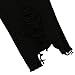 VICVIK Women High Waist Knee Skinny Distressed Ripped Boyfriend Jeans Denim Pants (Black, XL)