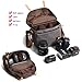 SOAEON Camera Bag DSLR Shoulder Bag Canvas Removable Inserts Messenger Bag Waterproof Digital Camera for Sony, Canon(Medium, Grey)