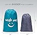 HOMEST 2 Pack XL Wash Me Travel Laundry Bag, Dirty Clothes Organizer, Large Enough to Hold 4 Loads of Laundry, Easy Fit a Laundry Hamper or Basket