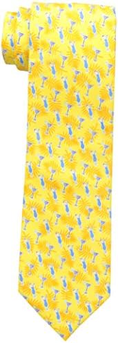 American Lifestyle Men's Tropical Drinks Necktie, Yellow, One Size