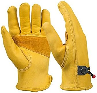 JZDCSCDNS Anti-bite Gloves Anti-catch Bite Anti-puncture Tear-resistant Stray Dog/ Cat/ Lizard/ Reptile/ Snake/ Hamster /Gecko/ Small Animals Bath /Training /Cut Nails Thickening Cowhide Orange , XL