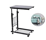 BarleyHome End Table Height Adjustable Snack Side Table