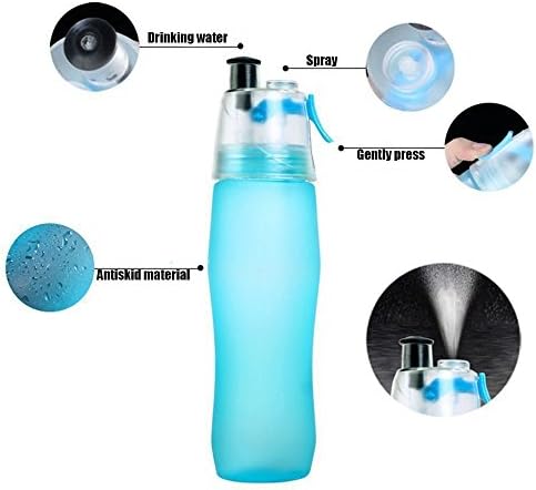 MEGAUS Sport Spray Water Bottle Climbing Misting Spray Healthy Sports Cup for Cycling Running Climbing Blue （700ml