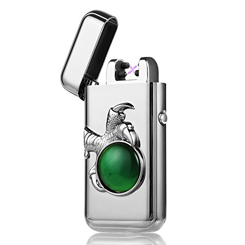 Electric Lighter - Kivors Arc Lighter, Dual Arc Flameless Electronic Lighter - Rechargeable Lighter Windproof, Cigarette Lighter, Candle Lighter, USB Cable