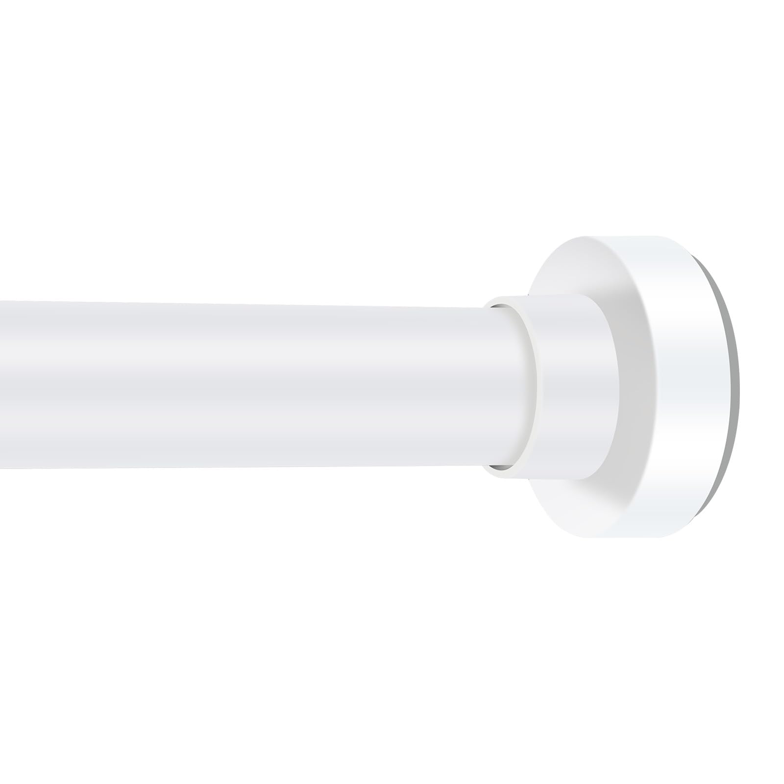 Photo 1 of TPKEAM Shower Curtain Rod, 32-80 Inches Adjustable Spring Tension Curtain Rod, Stainless Steel Rust-Proof Shower Rod for Bathroom, No Drilling, Non-Slip, White