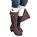 WILLTOO 2015 Women Leg Warmer Knit Boot Socks Topper Cuff (White)
