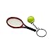 SPHTOEO Creative Alloy Sport Style Tennis Ball Keychain Tennis Racket Key Chain Key Ring 5 Color Set