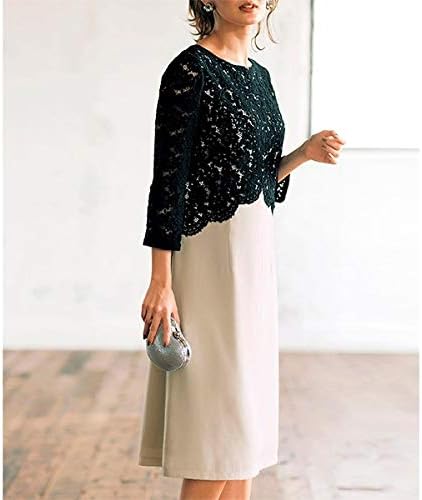 Amazon ラナン Ranan 配色レース使いワンピース ベージュ M ワンピース チュニック 通販