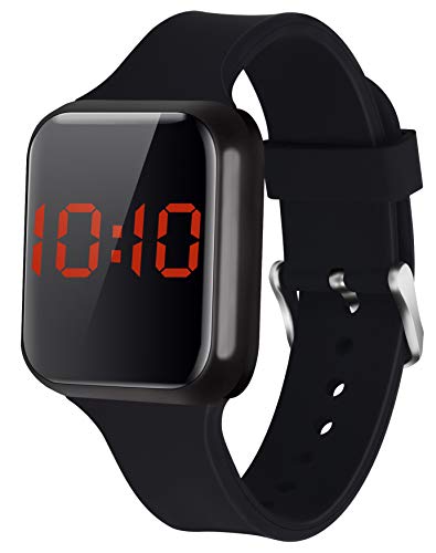 WUTAN Mens Digital Watch Led Touch Screen Sport, led-Black-Men, Size No Size