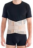 TOROS-GROUP Breathable Lumbar Support Brace Belt - Lower Back Lumbo-Sacral Compression - Medium, Waist/Belly 38