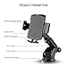 IKOPO 3-in-1 360° Rotating Easy to Use One Touch Cell phone Car Mount Holder Cradle for iPhone Samsung Galaxy LG Nexus(Black)