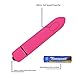 Small Bullet Vibrator for Women: Waterproof Mini Wand Massager with 10 Modes, Personal Vibrating Massager for Clitoral G Spot Nipple, Female Sex Toy, Pink (Dark Pink)