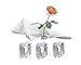 Deco-Mate Acrylic Napkin Rings Bud Vase Flower Holder – Clear - Table Décor, 2-in 1 Set of 12