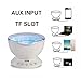 Dinlly Ocean Wave Projector, Touch Sensor 12 LED & 7 Color Night lights with Remote Control Built-in Music Player Decoration Lamp for Projecting Multi-Colored Waves on to Wall or Ceiling(White)