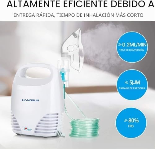 Inhalador Nebulizador Electrico CN560 Nebulizador Bebe Adulto Para Inhalación De Medicamentos Líquidos (Blanco)