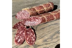 Fortuna's Finocchiona Dry Salami - Nitrate-Free Artisanal Charcuterie with Natural Fennel - Gluten-Free and Ideal for Keto Diets - Delicious Flavor and Texture for Snacking or Cooking, 2 Sticks, 10oz each