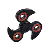 HAND SPINNER Triangle Fidget Toy 3D Printing Bearing EDC Focus Toy Relieve Stress and Anxiety for Adults and Kids (Black)