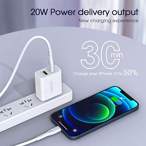 Lauco Iphone 12 Charger w Dual Port Wall Charger Plug Pd With Qc 3 0 Fast Power Adapter Usb C Charger Block For Iphone 12 12 Mini 12 Pro 12 Pro Max 2pack White Pricepulse