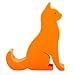 Plinrise Super Cute Phone Holder, Mini Cat Shaped Silica Gel Cellphone Stand, Animal Phone Mount for All Cellphone Free Your Hands (Orange)