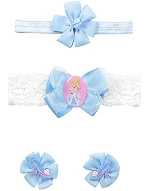 Baby-Girls Infant Cinderella 3 Piece Hair Set