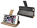 Sivart iPhone 6 Plus Wallet Case with Card Slots, iPhone 6 Plus / 6S Plus Apple PU Leather Flip Folio Kickstand Case with Credit Card, Cash & ID Pockets (Black)