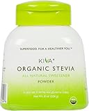Kiva Organic Stevia Powder (Natural Sweetener) - Non-GMO, Vegan, Zero-Calories- (Sugar Free, NO AFTERTASTE and GROWN IN USA), 8-Ounce