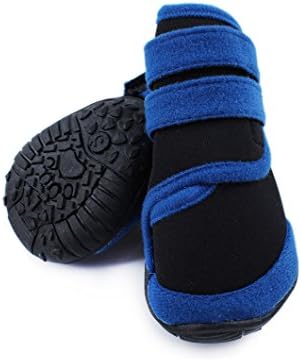 Small Medium Large Dog Shoes Spring Autumn Winter Big Pet Boots Outdoor Warm Non-Slip Shoes For dogs (Blue, M)