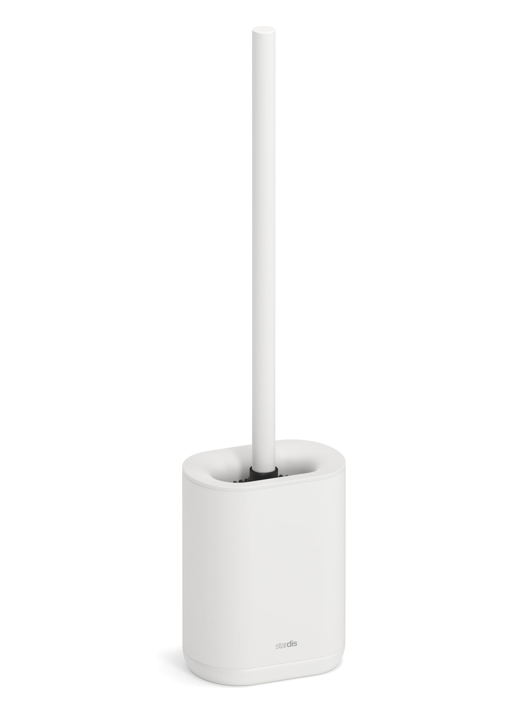 stardis Pure Toilet Brush Matt Silicone Toilet Brush Compact Antibacterial Brush Set White