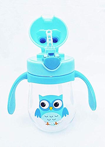 Feathers owl Soft Spout with Sipper/Sippy Cup 250ml, Blue (Single Pack)