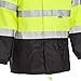 John Deere Unisex High Visability ANSI Class III Rain Suit Jacket and Bib with Color Block, High Visability, Water Resistant, and Reflective 3M Tape, Yellow, Black, 2X-Large (JD44530/2XL)