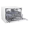 COMFEE-Table-Top-Compact-Dishwasher-TD602E-W-Mini-Dishwasher-with-6-Place-Settings-6-Programmes-LED-Display-Delay-Start-and-Off-peak-Wash-Function-White COMFEE' KWH-TD602E-W Freestanding Compact Dishwasher, LED display, 6.5 liters, White, Noise level: decibels 47