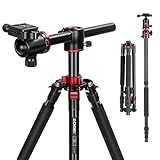 ZOMEI Camera Tripod,Overhead Tripod Professional Tripods 4 Section Horizontal Tripod with 360 Degree Ball Head Plate for Canon DSLR DV Scope Camcorder and Projector(72 inch)