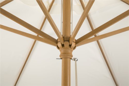 Schneider Sonnenschirm Malaga, natur, 300 cm rund, 614-15, Gestell Alu/Stahl, Bespannung Polyester, 7.2 kg, – Bild 4