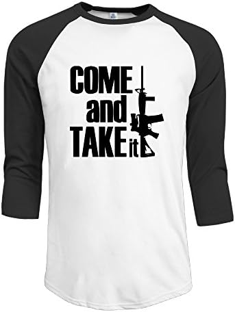 Alternative Men's Come And Take It Slogon Plain Raglan Shirt 3/4 Sleeve Shirts