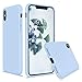 Vooii for iPhone X/Xs Case, Soft Silicone Gel Rubber Bumper Microfiber Lining with Shockproof Full-Body Protective, Light Blue