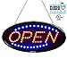 LED Open Sign, 19x10inch Upgrade Version Open Sign for Business Advertisement Board Electric Sign, Flashing & Steady Light, for Shop, Bar, Hotel,UL Certification, with Close Sign (71 inch Power Cable)