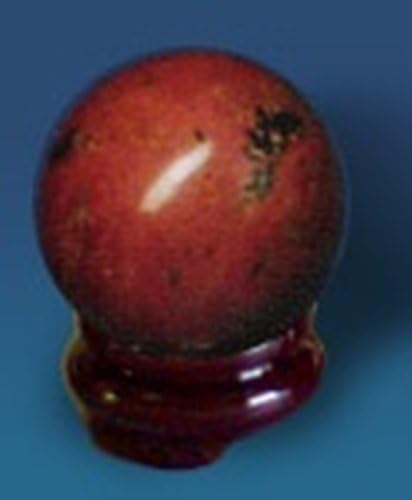 LOSTMOUN Rhodonite Sphere & Wooden Stand