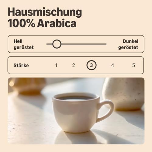 House Blend Gold Coffee Beans 100% Arabica Strength 3 Medium Roasted Coffee Beans, 1kg