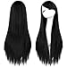 Rbenxia 32'' Women's Cosplay Wig Hair Wig Long Straight Costume Party Full Wigs Black