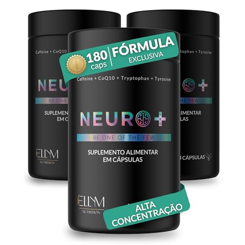 Neuro+ 180 Capsulas ELLYM NUTRITION Nootropicos Multivitaminico Foco Cafeina Magnesio Triptofano Taurina B12 Tirosina