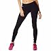 Zumba Wide Waistband Dance Fitness Compression Fit Black Workout Leggings for Women, Basic Black, M