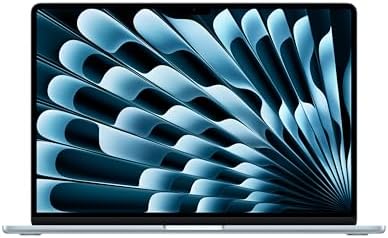 Apple 2025 MacBook Air 15-inch Laptop with M4 chip: Built for Apple Intelligence, 15.3-inch Liquid Retina Display, 16GB Unified Memory, 256GB SSD Storage, 12MP Center Stage Camera, Touch ID; Sky Blue