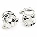 Gift For Men: Star Wars Men's Cufflinks - Awesome Movie French Cuff Links for Mens - Perfect Wedding Groomsmen Gift ~ Favorite Movies Collection (Metallic Stormtrooper)