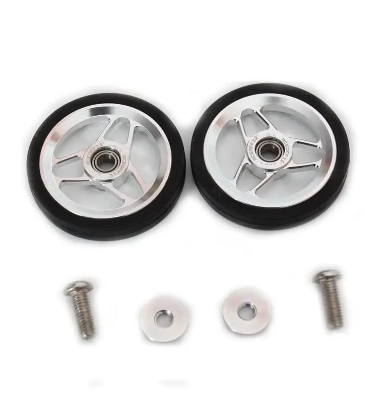 Stylish 56mm Easy Wheels for Brompton model 2023 Silver Matt