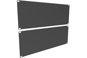 QiaoYoubang 2 Pack of 4U Blank Panel - Metal Server Rack Panel for 19in Server Rack Cabinet or Enclosure, Black (4U)