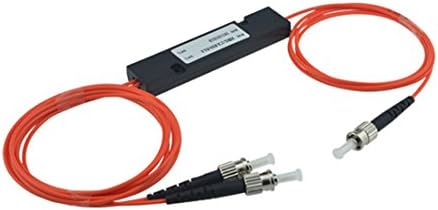 Fengyingzi Multimode Fiber Optic Splitter Optical Branching Box Cable (1x2, ST connector)