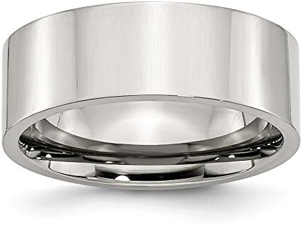 Top 10 Jewelry Gift Stainless Steel Flat 8mm Polished Band