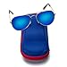 Kids Junior Aviator Classic Sunglasses Metal Frame Reflective Lenses By Comcl (Blue Flash, 52)