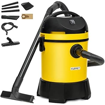 KUPPET Wet/Dry Vacuum Cleaner, Vac Pond/Home Dual Use, Portable Shop Vacuum with Attachments, Powerful 16Kpa Suction, Strong Big Tank in 30L, 1400W(Yellow)...