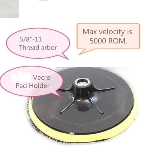 3 Pieces 7" backing velcro backing pad - Hook and Loop Velcro Backing Pad With 5/8-11 Thread granite polishing marble polishing concrete polishing travertine polishing Roxx Tools